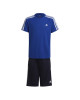 Adidas Essentials 3-Stripes Tee and Shorts Set - BLUE