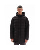 Emerson Long Puffer Jacket With Hood - BLACK