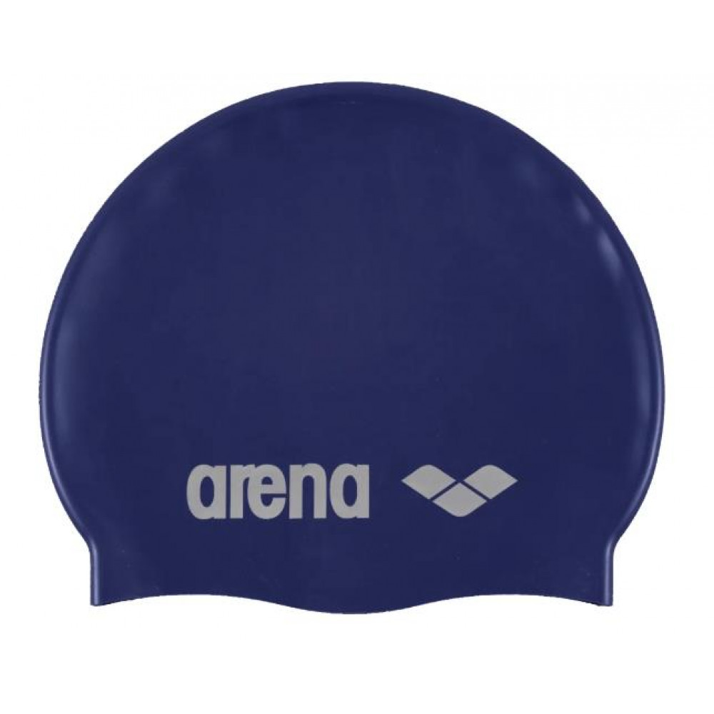 Arena CLASSIC SILICONE CAPS - DARK BLUE/SILVER