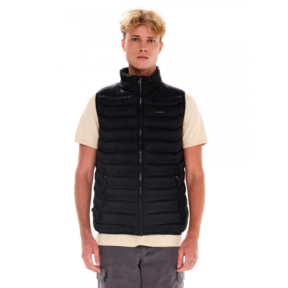 Emerson Mens Lightweight Puffer Vest Jacket - Black