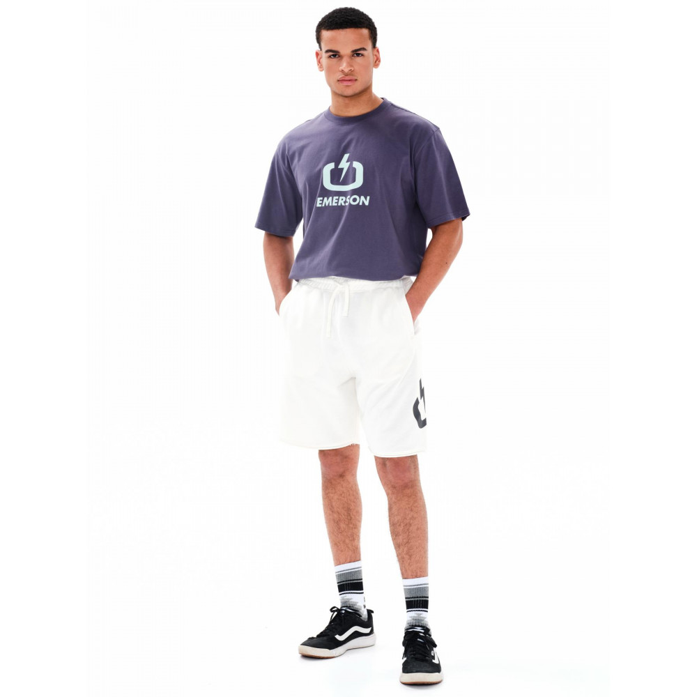 Emerson Mens Sweat Shorts - Off White