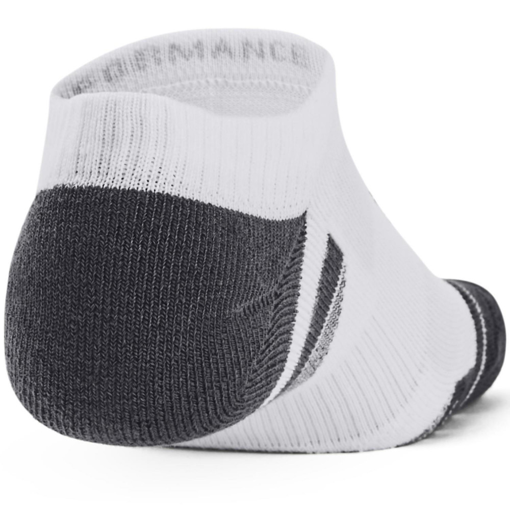 Under Armour Performance Tech 3pk Socks - White/Jet Gray
