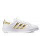 Adidas Originals TEAM COURT SHOES - WHITE/GOLD